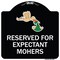 Signmission Reserved for Expectant Mothers W/ Stork & Baby Graphic Heavy-Gauge Alum, 18" L, 18" H, BW-1818-23201 A-DES-BW-1818-23201 - alternate 1